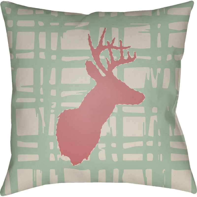 Outdoor Throw Pillow, 18" H x 18" W x 4" D, Brown