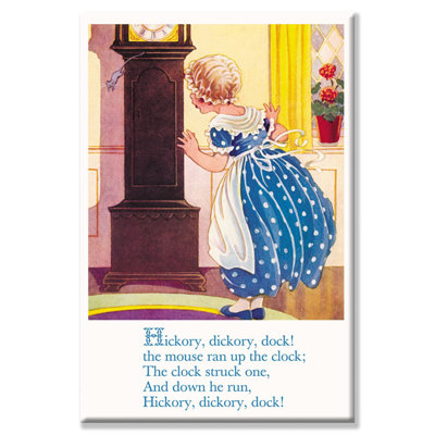 Hickory, dickory, dock ! publicité rétro sur toile tendue