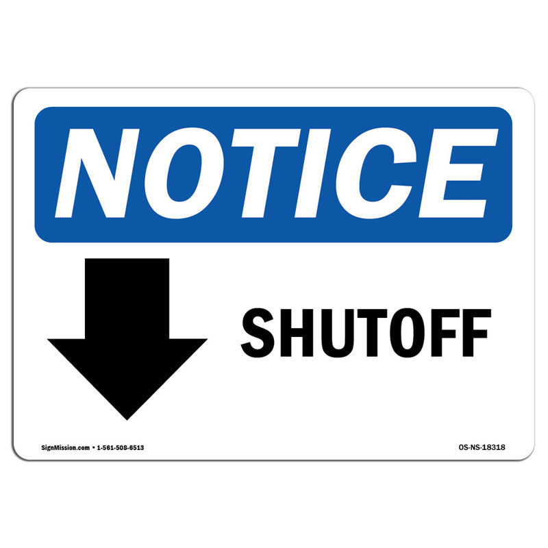 Shutoff Sign