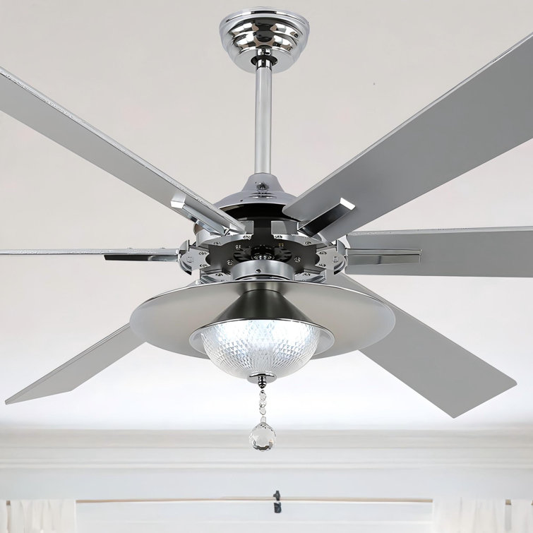 72" Large 6-Blade Modern Ceiling Fan With LED Lights And Remote 6-Speed, 3-Colour, Reversible DC Motor