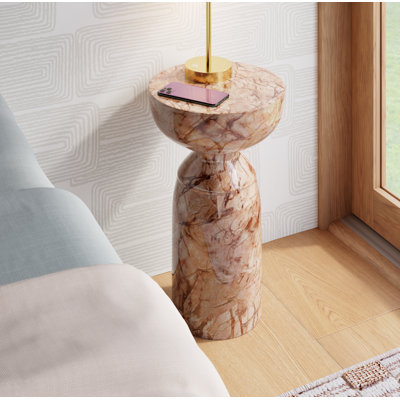 Macey Concrete Top End Table
