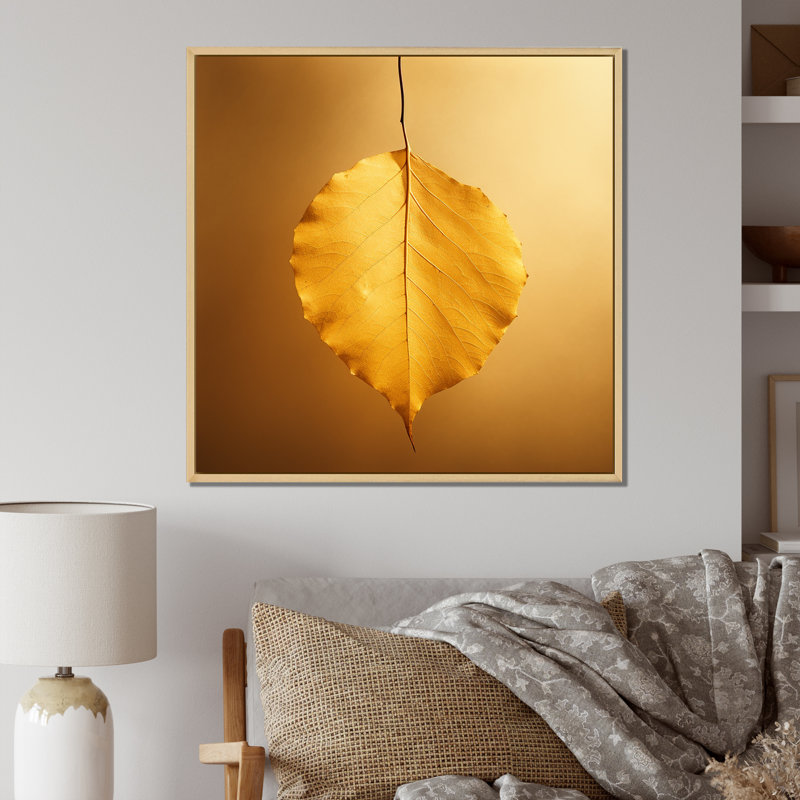 Lumière zen jaune clair sur toile, H 30 po x l 30 po x P 1 po, Cadre naturel flottant