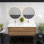 Meuble-lavabo mural double l 59,5 po x P 19,6 po x H 21,75 po Willandra-77134538
