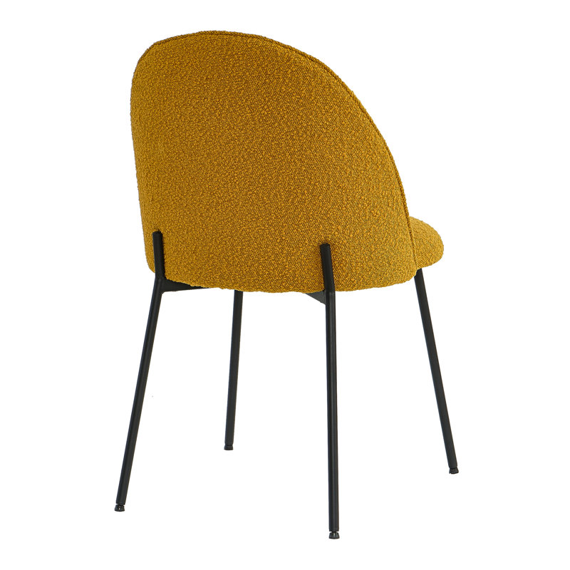 Coventry 46cm H Fabric Upholstered Metal Dining Chair, Mustard Gold