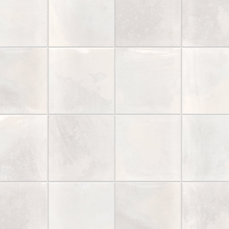 Kings Luxe Tradition 8" x 16" Porcelain Vintage Wall Tile, White