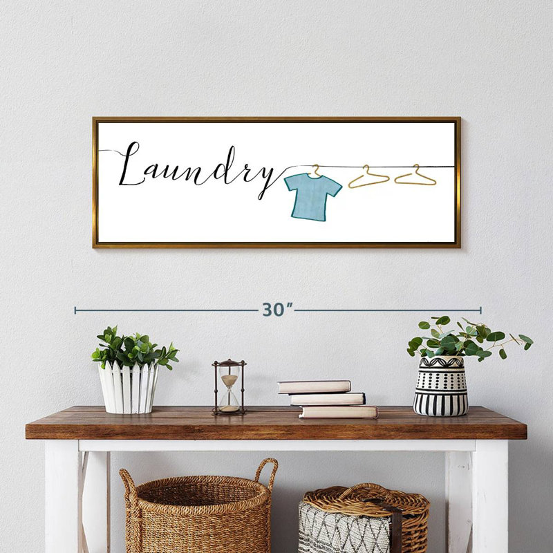 Wash And Dry I, Floating Frame Gold, 28" X 10"