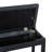 Piano Bench, Duet Piano Chair With Faux Leather Padded Cushion And Wooden Frame, Button Tufted Keyboard Bench, Black-1813295597