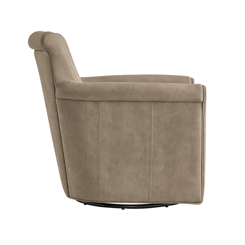 Belmont Vegan Leather Swivel Accent Chair, Willow