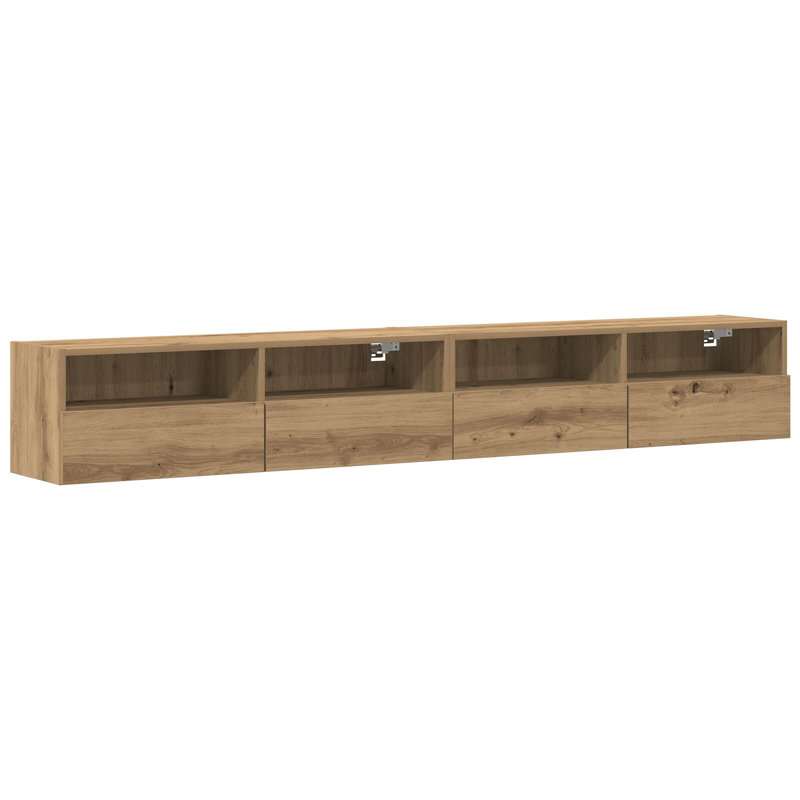 TV Wall Cabinet Wood Medium TV Stand Rectangular, Artisan Oak