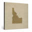 Idaho State Silhouette - art mural carré sur toile-129931096