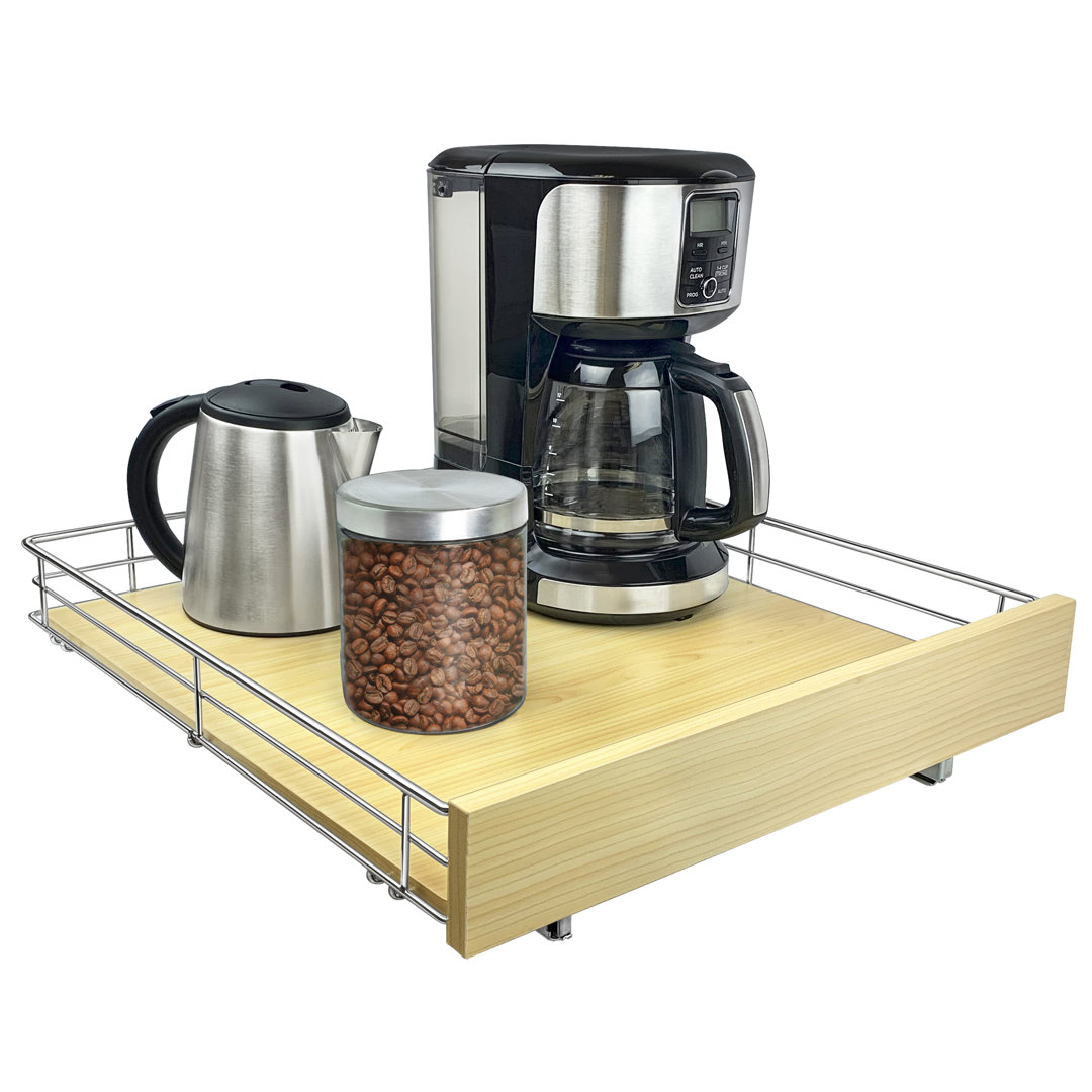 LYNK PROFESSIONAL Select Pull Out Cabinet Organizer for Kitchen Cabinets, Wood and Chrome LYNK PROFESSIONAL 