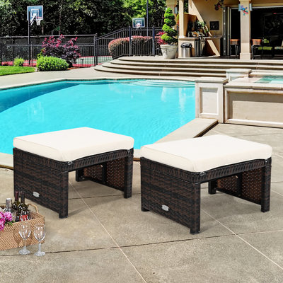 Trulli Wicker Outdoor Ottoman