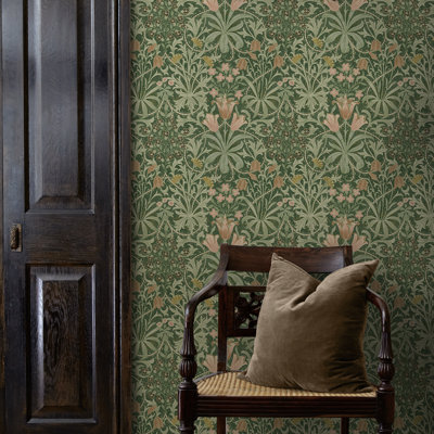 William Morris Woodland Weeds Forest Wallpaper