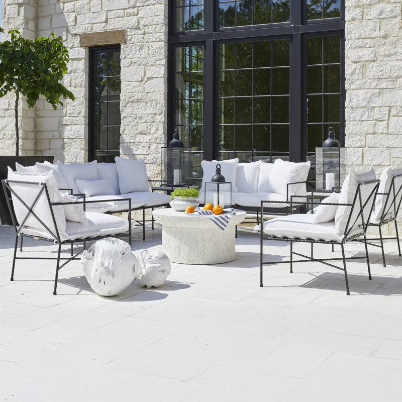 Italia Low Back Loveseat, Natural White