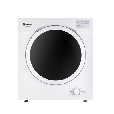 Ktaxon 3.2 Cu. Ft. High Efficiency Electric Dryer with Steam Dry in White