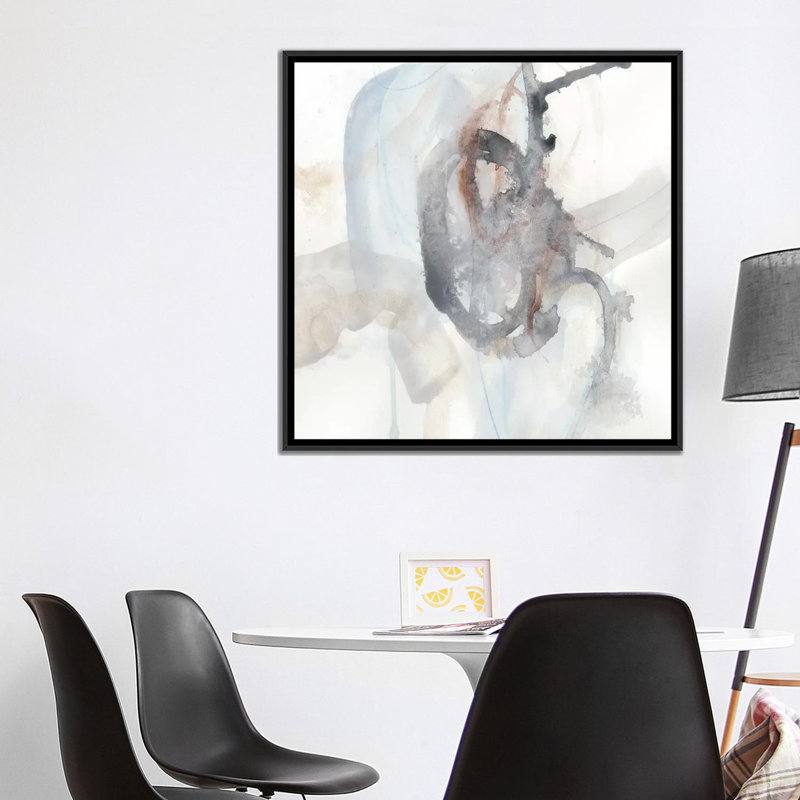 «Supposition IV», reproduction sur toile, H 18 po x l 18 po x P 1,5 po, Toile avec cadre noir, Pas de tapis