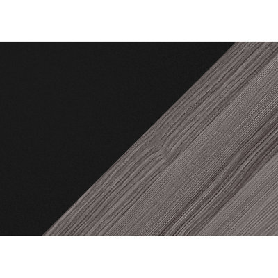 Table d'appoint rectangulaire noire et grise, idéale pour le salon, design à deux niveaux avec espace de rangement supplémentaire, largeur 30 cm, style transitionnel, plateau en bois gris, poids 7,3 kg