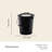 Large capacity black ash bucket with lid