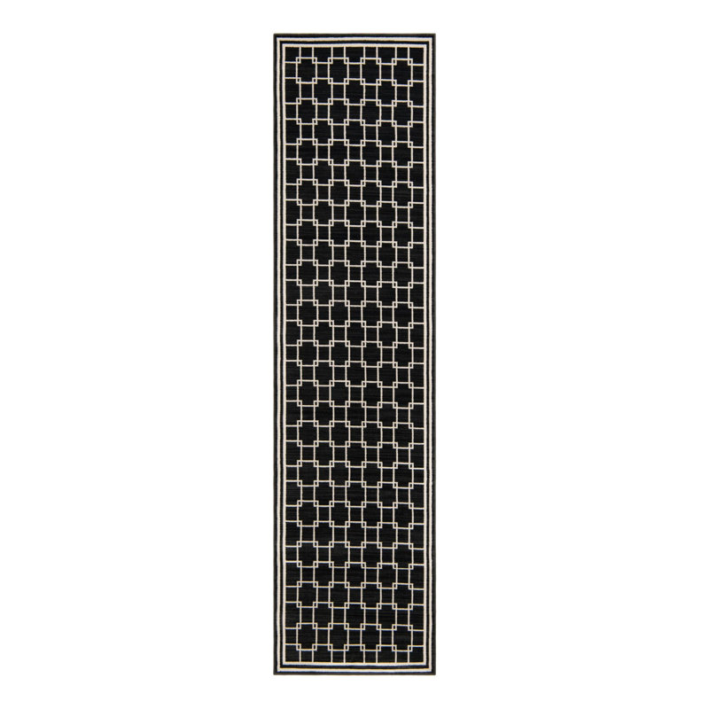 Jill Zarin Metropolitan Uptown Rug Black, Runner 2'7" x 10'