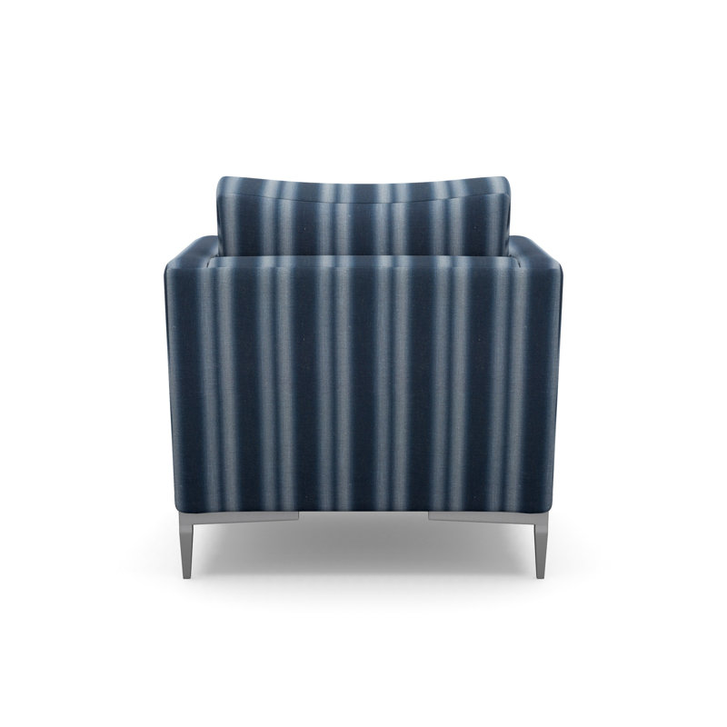 Aiden Accent Chair, Tumbes Pacific, Polished Stainless