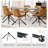 Swivel Tufted Leather Upholstered Side Chairs Modern Dining Chairs with Metal Legs-740914510