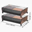 Ensemble de 2 compartiments de rangement sous le lit avec roulettes, contenants de rangement sous le lit avec couvercles transparents, sacs de rangement roulants pour économiser de l'espace, vêtements, chaussures, livres, 25,6 po x 18,1 po x 7,1 po