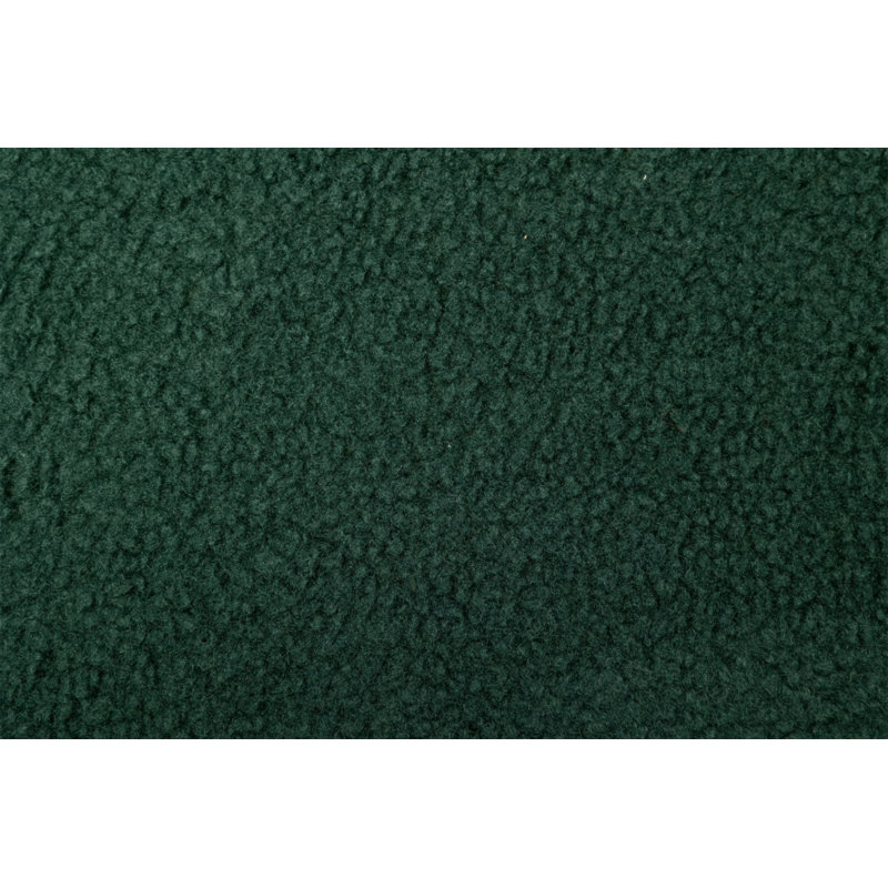 017S-S-Shape Teddy Fabric Ottoman Makeup Stool Footstool,Green, Green Teddy