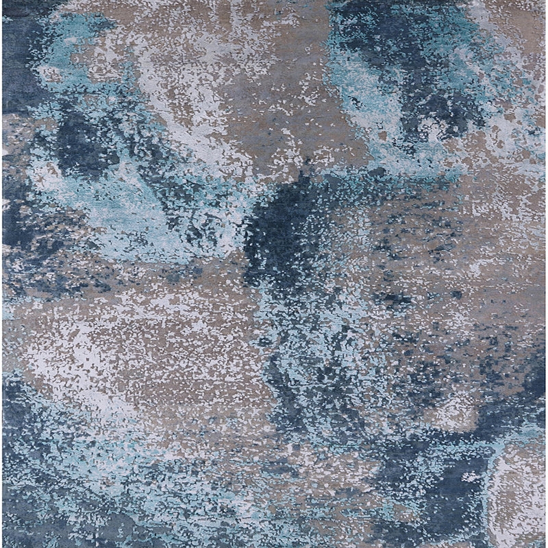 Tapis bleu / gris Broadalbin, Carré 5 pi