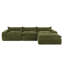 Canapé en chenille de 116 po entièrement compressé avec mousse haute densité, coussins intégrés, bordure décorative, conception sans pattes et aucun assemblage requis-1234613732