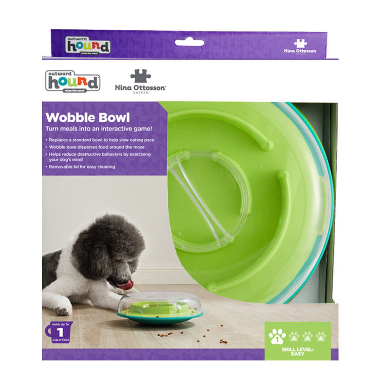 NIna Ottoson by Outward Hound — Wobble Bowl Slow Feeder & Dog