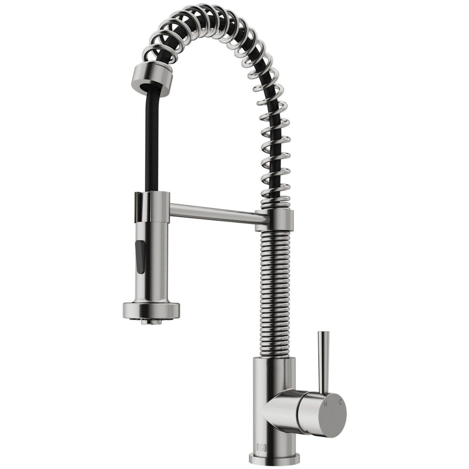 Edison Pull-Down Kitchen Faucet, Stainless Steel, Without Soap Dispenser
