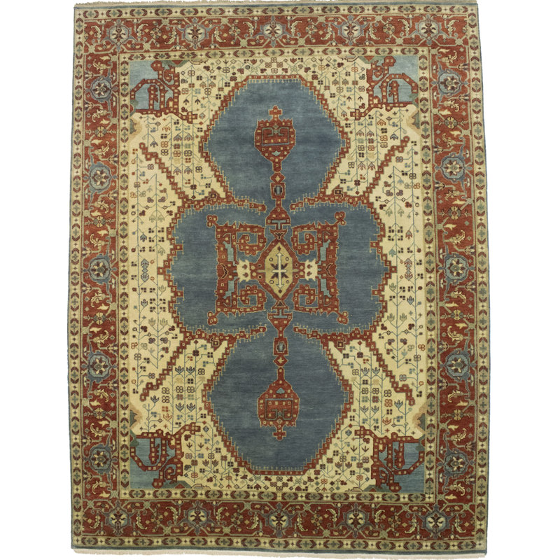 Tapis oriental en laine noué à la main beige