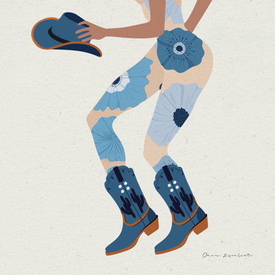 Cowgirly IV Blue by Omar Escalante