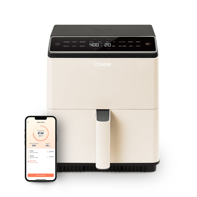 COSORI DualBlaze 6.8QT Smart Air Fryer CAF-P583S-BUSW, Oyster