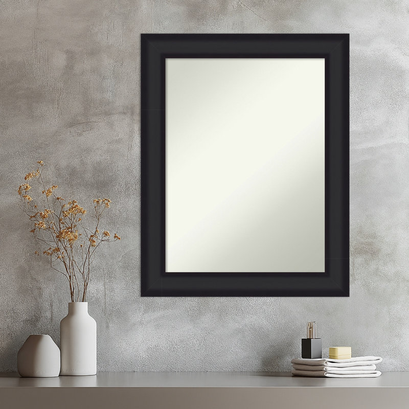 Miroir mural en bois non biseauté Oliver, 29,25 po x 23,25 po, Noir