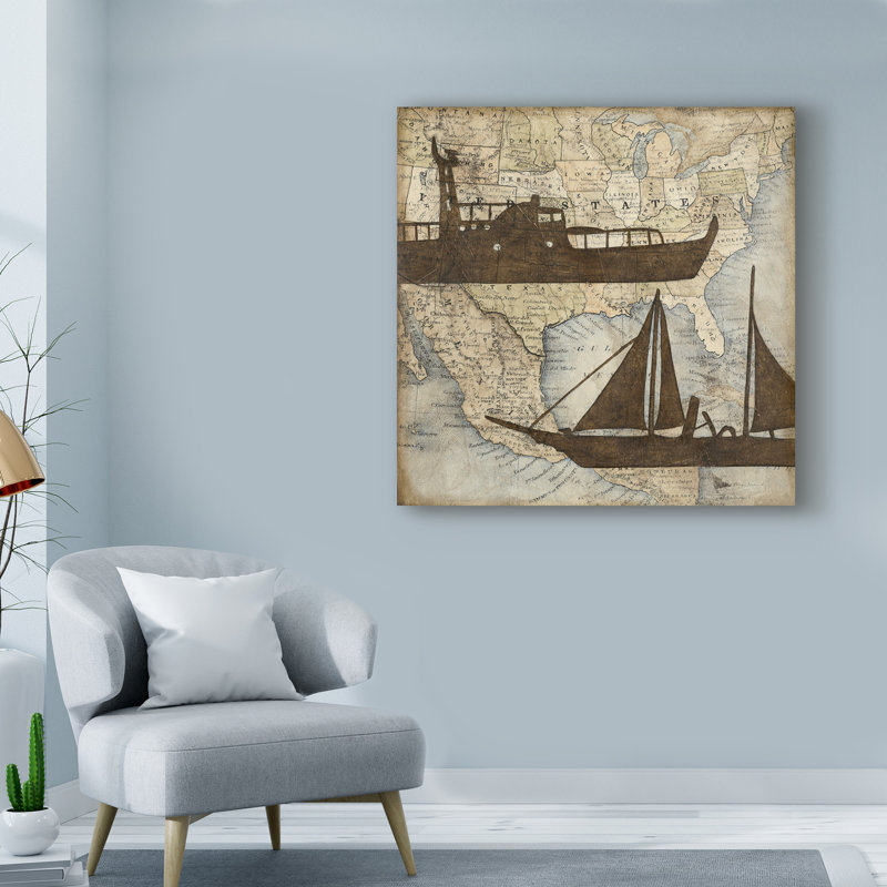 « travel silhouette iii », art sur toile, H 14 po x l 14 po x P 2 po