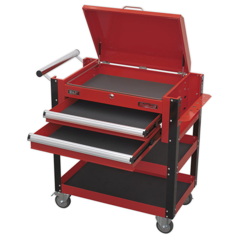 Heavy Duty Mobile Tool Trolley, Red