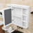 Elegant Bathroom Storage Cabinet with Mirror Door and 5 Open Shelves-24741397