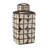 Geometric Ceramic Table Jar with Lid for Home Decor - Decorative Patterned Tall Jar for Shelf Styling, Console Display, and Tabletop Accent-86741825-86741826