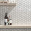 Carreau de mosaïque hexagonal en porcelaine mate 11,02 po x 11,41 po Ravina (0,87 pi2 / chaque)-63508017
