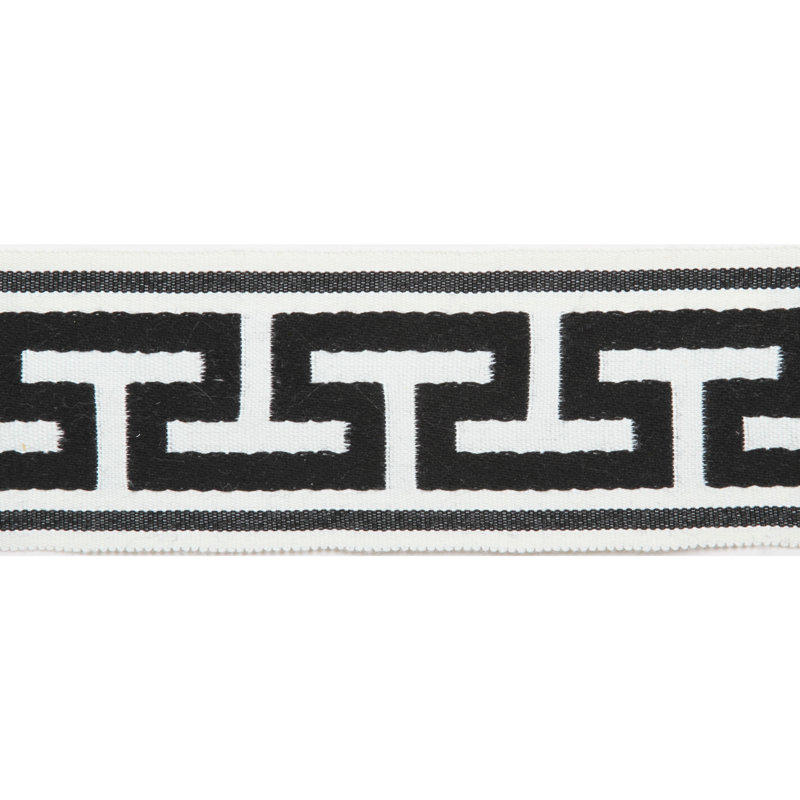 Ruban brodé 2,75 po - Bordure de cour, Black