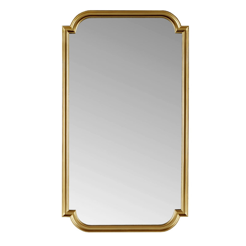 Rectangular Wall Mirror With Scalloped Corners