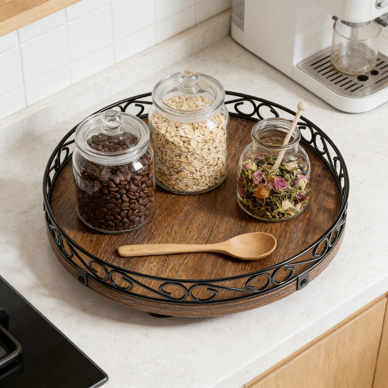 Plateau tournant Lazy Susan, Noyer