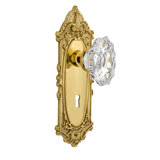 Victorian Plate with Decorative Keyhole and Chateau Door Knob