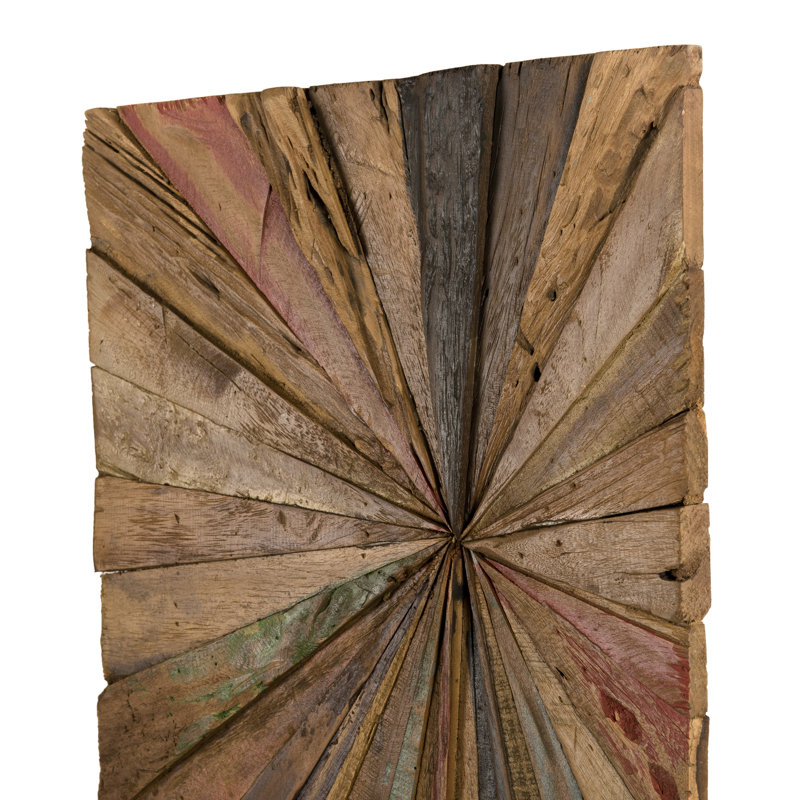 Handmade Abstract Wall Decor on Solid Wood