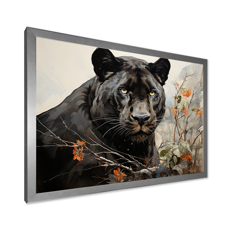 «Black Panthers Harmony» sur impression sur toile, Cadre photo argenté, H 30 po x l 40 po x P 1,5 po