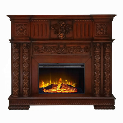 Wooden Indoor Fireplace in Cherry