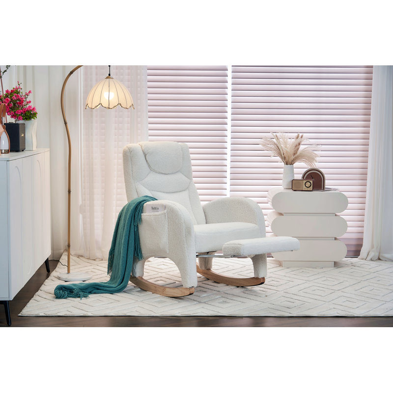 Chaise berçante Teddy, Ivoire ivoire