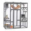 Très grande cage à chat - Gris