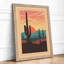 Desert Sunset Rustic - Framed Print-984860944-984860951